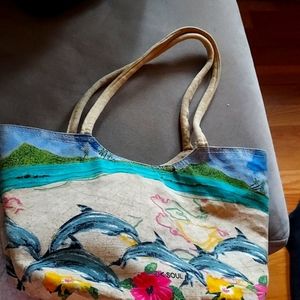 A beach themed purse
